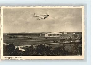 Postkarte Carte Postale 40617713 Flughafen Airport Aeroporto Flughafen Dresden x 1938 Flug