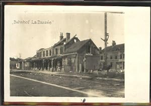Postkarte Carte Postale 40618699 Bahnhof Bahnhof La Bassee o 1917 Eisenbahn