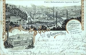 Postkarte Carte Postale 41526636 Wuppertal Panorama Schwebebahn Elektrizitaetswerk Wuppertal