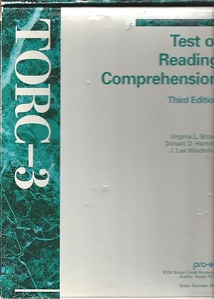 Bild des Verkufers fr Test of Reading Comprehension-(torc-3) (?The Test of Reading Comprehension-Third Edition (TORC-3)). zum Verkauf von Brentwood Books