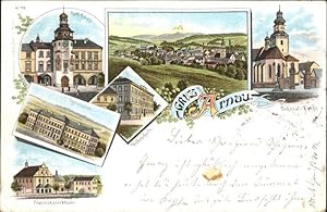 Postkarte Carte Postale 40782867 Arnau Tschechien Rathaus Gymnasium Franziskanerkloster Schule De...