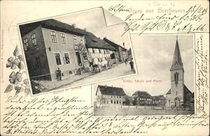 Postkarte Carte Postale 40894174 Herrhausen Herrhausen Gasthof Isebeck Kirche Schule x Seesen