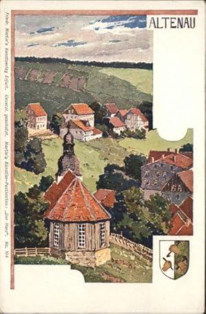 Postkarte Carte Postale 40871291 Altenau Harz Altenau Harz Wappen Kuenstler Bahndorf * Altenau