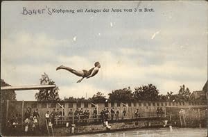 Postkarte Carte Postale 40980928 Schwimmen Kopfsprung Turmspringen Bauer Sport