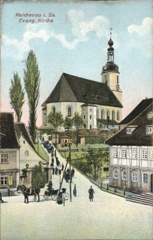 Postkarte Carte Postale 40982011 Reichenau Sachsen Bogatynia Evangelische Kirche Reichenau Sachsen