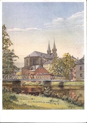 Postkarte Carte Postale 41001959 Hof Saale Michaelis Kirche Kuenstler Hans Schmitz Hof
