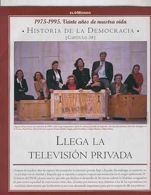Bild des Verkufers fr Historia de la Democracia 1975-1995: fasciculo numero 38: Llega la television privada zum Verkauf von EL BOLETIN