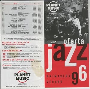 Seller image for Propaganda de Planet Music oferta Jazz primavera verano 96 for sale by EL BOLETIN
