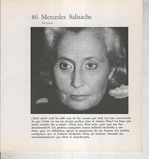 Imagen del vendedor de Ficha 086: Mercedes Salisachs: Novelista a la venta por EL BOLETIN