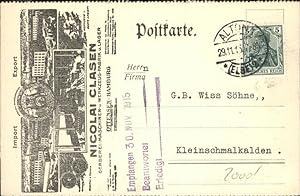Bild des Verkufers fr Postkarte Carte Postale 41207308 Hamburg Nicolai Clasen Import Export Hamburg zum Verkauf von Versandhandel Boeger