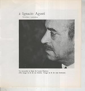 Imagen del vendedor de Ficha 002: Ignacio Agusti: novelista y periodista a la venta por EL BOLETIN