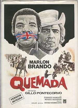 Imagen del vendedor de Caratula cine: Quemada (Marlon Brando, musica Ennio Morricone) a la venta por EL BOLETIN