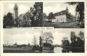 Postkarte Carte Postale 41241555 Utfort Rathaus Kirche Zeche Moers