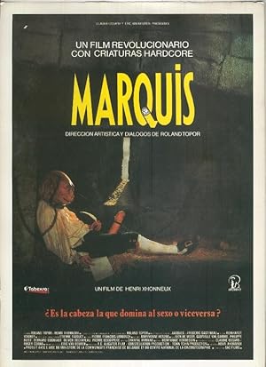 Imagen del vendedor de Caratula cine: Marquis, un film revolucionario con criaturas Hardcore a la venta por EL BOLETIN