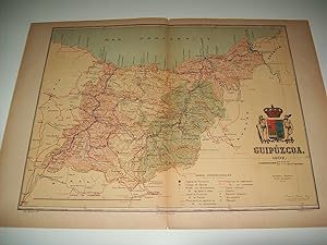 Seller image for Mapa de la provincia de Guipuzcoa. 1902.Firmado por Benito Chias for sale by EL BOLETIN