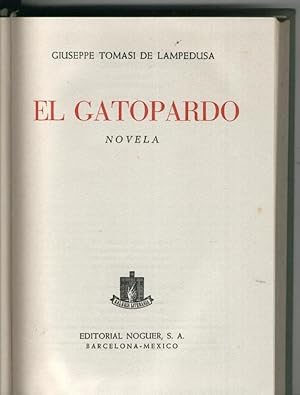 Bild des Verkufers fr Galeria Literaria: El Gatopardo zum Verkauf von El Boletin
