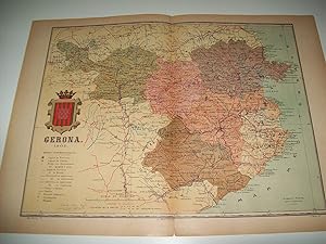 Seller image for Mapa de la provincia de Girona. 1902. Firmado por Benito Chias for sale by EL BOLETIN
