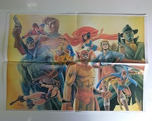 Imagen del vendedor de POSTER: AC COMICS - Hangman, Black Cat, Captain 3D, Green Hornet, Miss Victory (AC COMICS 1997) a la venta por EL BOLETIN