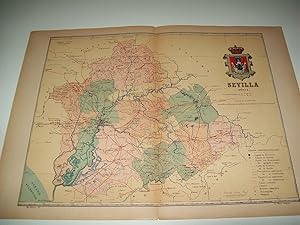 Seller image for Mapa de la provincia de Sevilla. 1901. Firmado por Benito Chias for sale by EL BOLETIN