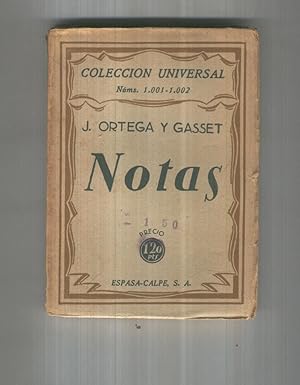 Bild des Verkufers fr NOTAS de Jose Ortega y Gasset zum Verkauf von El Boletin