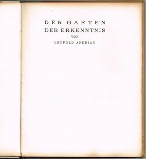 Seller image for Der Garten der Erkenntnis. for sale by Wiener Antiquariat Ingo Nebehay GmbH