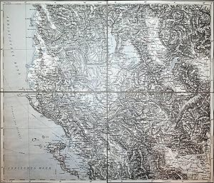 Bild des Verkufers fr Elbasan, Argyrokastron, Joannina, Corf, Philiataes - Land: Trkei / Griechenland (= bersichtskarte von Mittel-Europa im Masse 1:750 000 der Natur. D.6.) zum Verkauf von ANTIQUARIAT.WIEN Fine Books & Prints