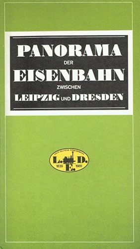Seller image for Panorama der Eisenbahn zwischen Leipzig und Dresden. Erste deutsche Ferneisenbahn 1839. Lithographie in Vogel-Perspektive. for sale by Antiquariat Bernhardt