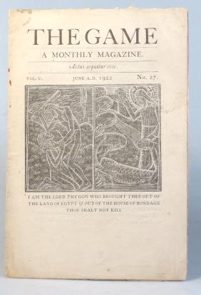 Imagen del vendedor de The Game. A Monthly Magazine. Vol. V, No. 27. June 1922 a la venta por Bow Windows Bookshop (ABA, ILAB)