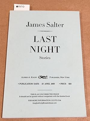 Seller image for Last Night Stories ( review or proof copy) for sale by Carydale Books