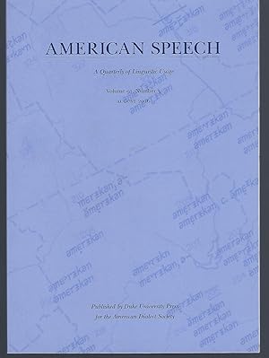 American Speech: A Quarterly of Linguistic Usage Volume 91, Number 3, August 2016