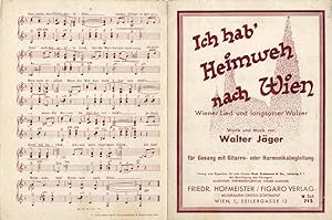 Image du vendeur pour Ich hab' Heimweh nach Wien. Wiener Lied und langsamer Walzer mis en vente par POLIART Beata Kalke