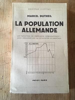 Bild des Verkufers fr La population allemande zum Verkauf von Librairie des Possibles