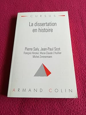 Image du vendeur pour LA DISSERTATION EN HISTOIRE mis en vente par LE BOUQUINISTE