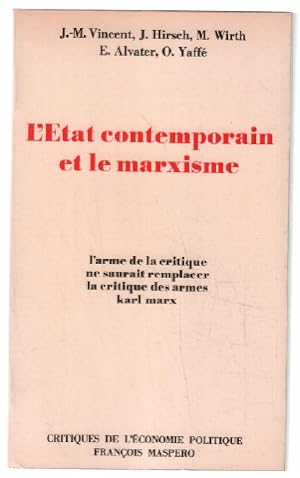Seller image for L'tat contemporain et le marxisme for sale by librairie philippe arnaiz