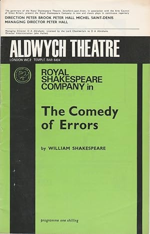 Seller image for Programmheft The Comedy of Errors by William Shakespeare Aldwych Theatre London for sale by Programmhefte24 Schauspiel und Musiktheater der letzten 150 Jahre