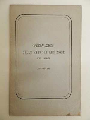 Osservazioni delle meteore luminose nel 1878-79. Anno IX