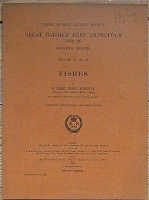 Fishes. Great Barrier Reef Expedition, Scientific Reports, Volume IV number 9 [Geoffrey Tandy's c...