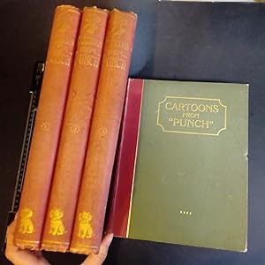 Cartoon from Punch set 4 volumes large Books 1906 illustrated Set
