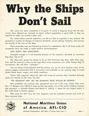 Imagen del vendedor de [Drop title] Why the Ships Don't Sail a la venta por Lorne Bair Rare Books, ABAA