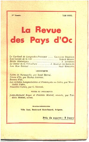 La revue des pays d'oc/ mai 1932