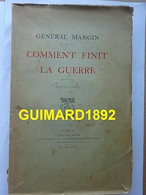 Seller image for Comment finit la guerre for sale by Librairie Michel Giraud