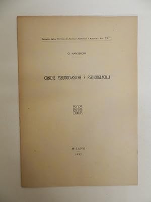 Seller image for Conche pseudocarsiche e pseudoglaciali for sale by Libreria Spalavera