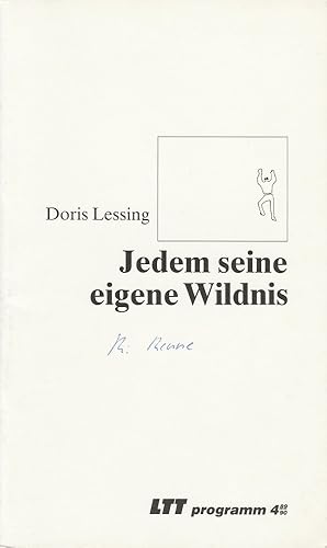 Bild des Verkufers fr Programmheft Doris Lessing JEDEM SEINE EIGENE WILDNIS. Premiere 25. November 1989 Spielzeit 1989 / 90 Heft 4 zum Verkauf von Programmhefte24 Schauspiel und Musiktheater der letzten 150 Jahre