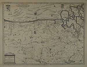 Seller image for Flandria et Zeelandia comitatus. Kupferstich-Karte aus Matthus Merian "Neuwe Archontologia cosmica". Frankfurt a. M. 1646, 26 x 34 cm for sale by Antiquariat Johannes Mller