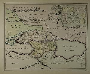 Asia intra Maeotim Pontum et Mare Caspium. Altkolorierte Kupferstich-Karte aus Köhler "Bequemer S...