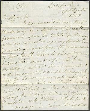 A copy letter from Newelyn Loyd of Denbigh to the Guardians of the Holywell Union (poorhouse), Ho...