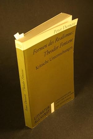 Immagine del venditore per Formen des Realismus: Theodor Fontane: kritische Untersuchungen. venduto da Steven Wolfe Books