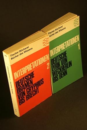 Seller image for Interprationen 1 : Deutsche Lyrik von Weckherlin bis Benn - Interpretationen 2 : Deutsche Dramen von Gryphius bis Brecht. for sale by Steven Wolfe Books