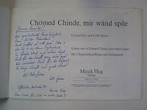 Chömed Chinde, mir wänd spile. Lieder aus "Chöme Chinde, mir wänd singe" für 2 Sopranblockflöten ...