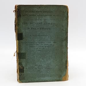 Seller image for The Shelley Library an Essay in Bibliography for sale by Shelley and Son Books (IOBA)
